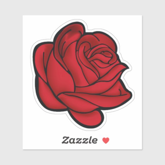 Red Rose. Sticker (Vel)