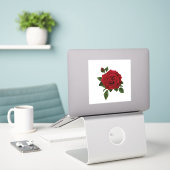 Red Rose Stickers (Laptop op bureau)