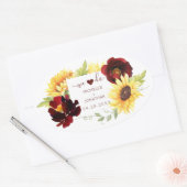 Red Rose Sunflower We wedden met Sticker (Envelop)