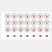 Red Rose Swagger Labels (Vel)