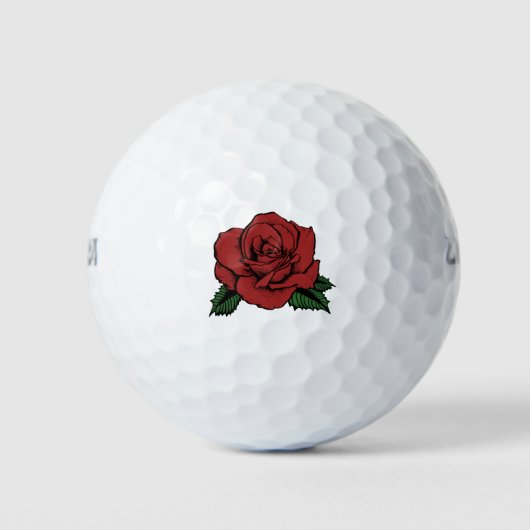 Red Rose tattoo Golfballen (Voorkant)