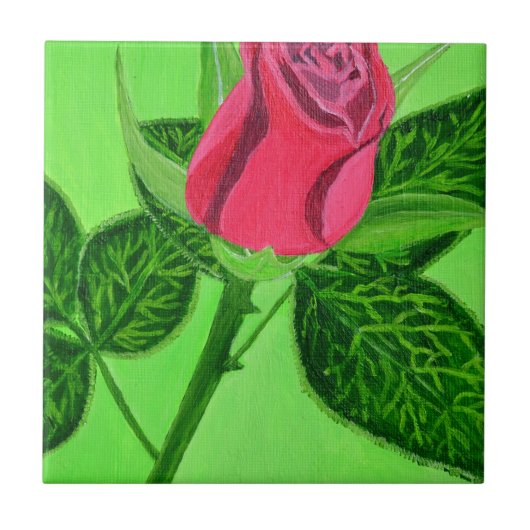 Red Rose Tegeltje (Voorkant)