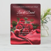 Red Rose Temple Mariage et Invitation de réception (Debout devant)