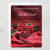 Red Rose Temple Mariage et Invitation de réception (Devant / Derrière)