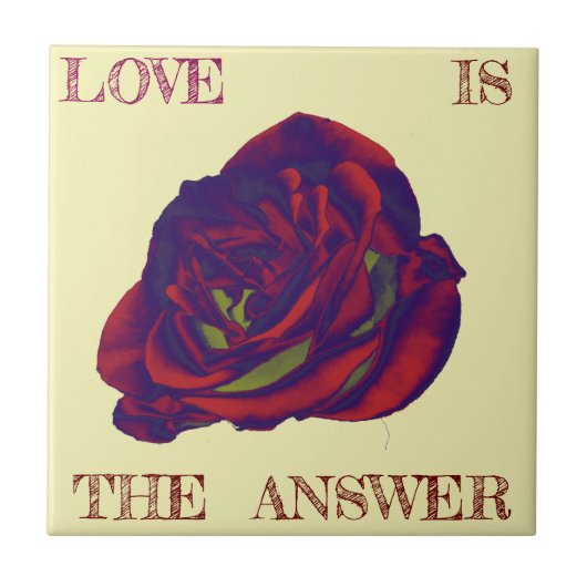 Red Rose Tile Tegeltje (Voorkant)