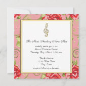 Red Rose Treble Clef Kaart (Achterkant)