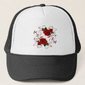 Red Rose Trucker Hat Trucker Pet (Voorkant)