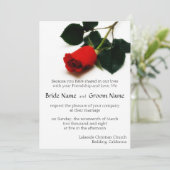 Red Rose Uitnodiging (Staand voorkant)