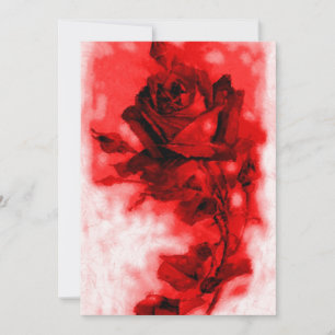 Red Rose uitnodiging / aankondiging