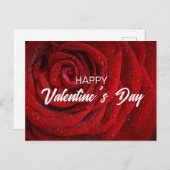 Red Rose, Valentijn Briefkaart (Voorkant / Achterkant)