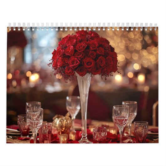 Red Rose Valentine Romantic Wall Desk   Kalender (Hoes)