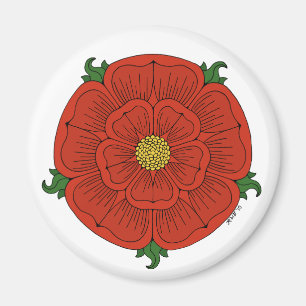 Red Rose van Lancaster Magneet
