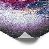 Red Rose Victoriaans Floral Grunge Poster (Hoek)