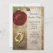 Red Rose Vintage Garden Party | Invitation (Devant)