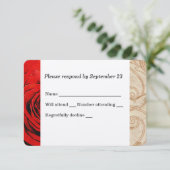 Red Rose Vintage Wedding RSVP (Debout devant)