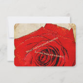 Red Rose Vintage Wedding RSVP (Dos)