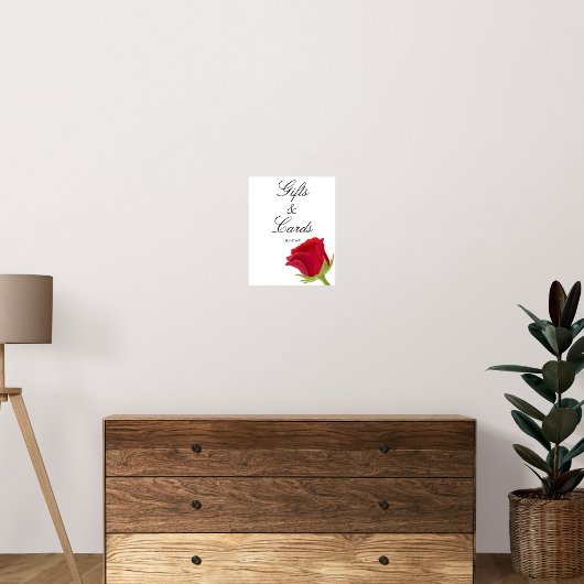 Red Rose Vrijgezellenfeest Cadeaus en Kaarten Poster