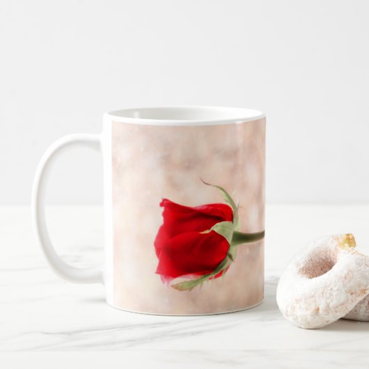 Red Rose w  tekst Koffiemok (Met donut)