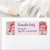 Red Rose Waterverf Rozen Etiket (Insitu)