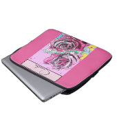 Red Rose Waterverf Rozen Roze iPad Smart Hoesje Laptop Sleeve (Voorkant onderkant)