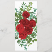 Red Rose Wedding Elegant Classic Menu (Achterkant)