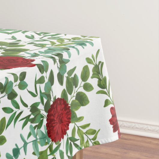 Red Rose Wedding Elegant Classic Tafelkleed (Voorbeeld)