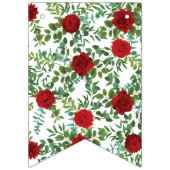 Red Rose Wedding Elegant Classic Vlaggetjes (Tweede vlag)