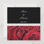 Red Rose Wedding Enregistrer la carte de date (Dos)