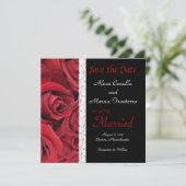Red Rose Wedding Enregistrer la carte de date (Debout devant)