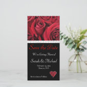 Red Rose Wedding Enregistrer la carte de date (Debout devant)