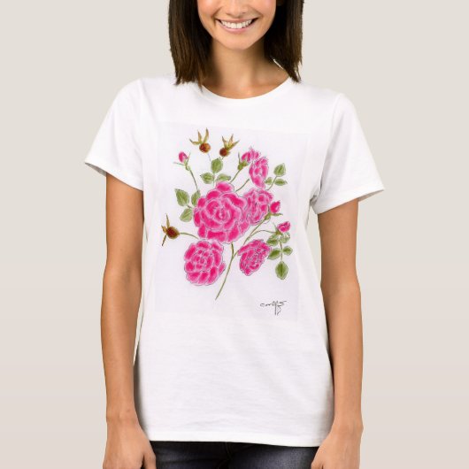 Red Rose women`s t-shirt (Voorkant)