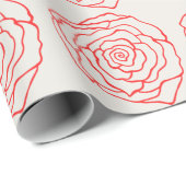 Red Rose Wrapping Paper  Cadeaupapier (Rol Hoek)