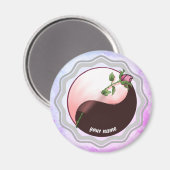 Red Rose yin yang magneet (Voorkant / Achterkant)