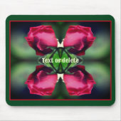 Red Rosebud Bending Abstract gepersonaliseerd Muismat (Voorkant)