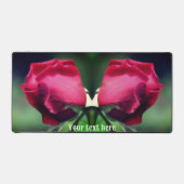 Red Rosebud Bending Flower Personated Bureaumat (Voorkant)