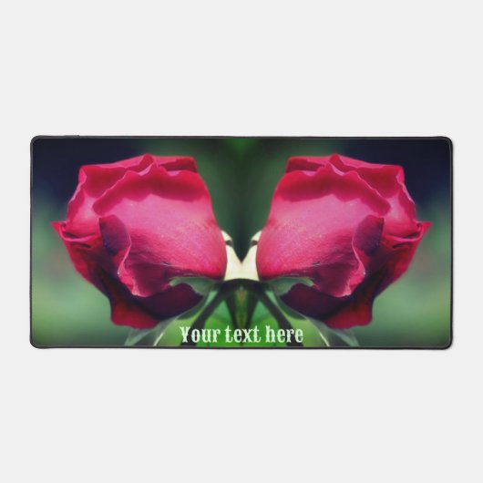 Red Rosebud Bending Flower Personated Bureaumat (Voorkant)