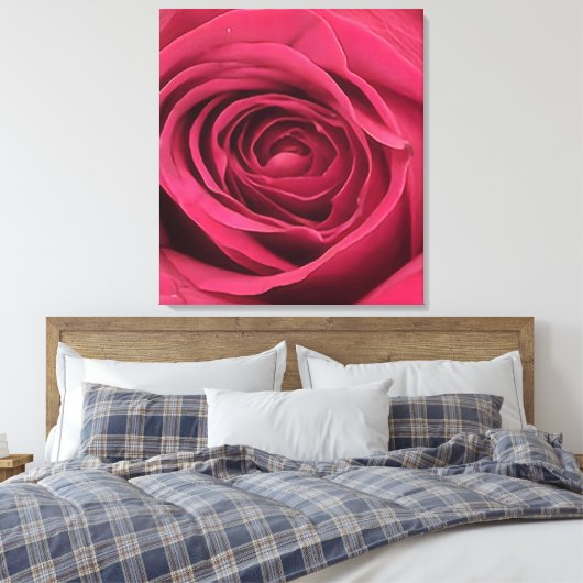 Red Rosebud Canvas Afdruk (Insitu (Slaapkamer))