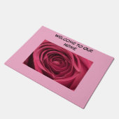 Red Rosebud Deurmat (Schuin)