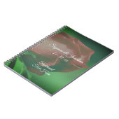 Red Rosebud Flower Personalized Wedding Notitieboek (Linkerzijde)