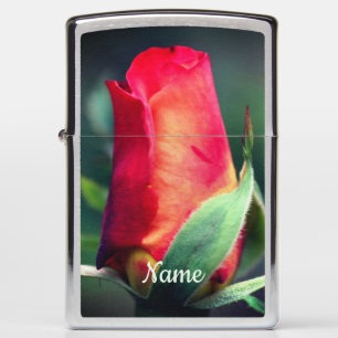 Red Rosebud Flower Yellow Highlights Gepersonalise