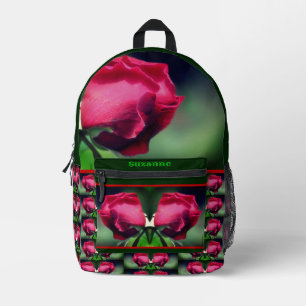 Red Rosebud gepersonaliseerd Bedrukte Rugzak