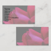 Red Rosebud Raindrops Carte de visite Floral (Devant / Derrière)