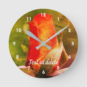 Red Rosebud sluit Abstract persoonlijke gegevens a Ronde Klok
