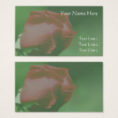 Red Rosebud Up Fermer Flower Carte de visite (Devant & derrière)