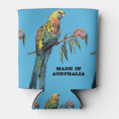 Red Rosella Parrot Bird Waterverf Pap Birthday Ca Blikjeskoeler (Voorkant)