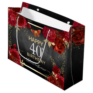  Red Roses 40e anniversaire grand sac cadeau