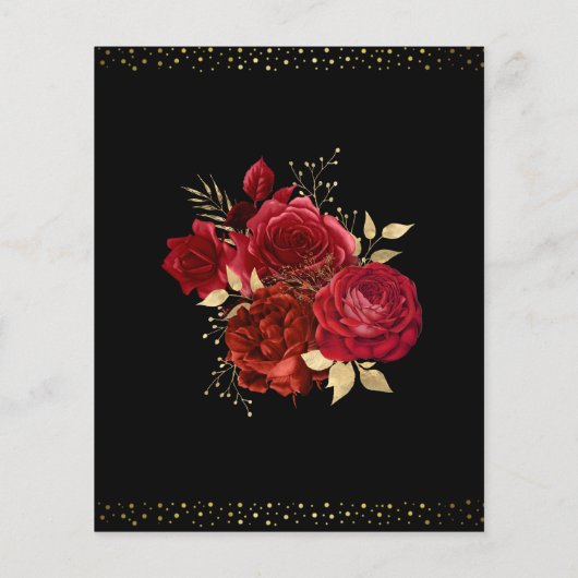 Red Roses 50th Birthday Celebration Menu (Dos)