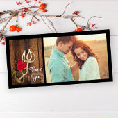 Red Roses and Horse Bit Western Weddenschap Bedank Bedankkaart