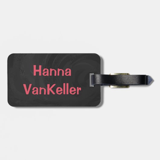 Red Roses Art Pattern Bagagelabel (Achterkant horizontaal)