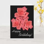 Red Roses Birthday Kaart (Gele Bloem)